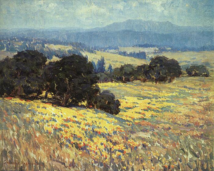 Granville Redmond California Oaks and Poppies china oil painting image